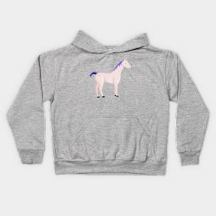 Horse With a Blue Mane Kids Hoodie